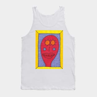 Red Man on Purple Tank Top